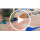BERBER tapijt BJ1018 Boujaad handgeweven uit Marokko, Abstract - rozekleuring / blauw