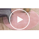 Modern was tapijt LINDO cirkel rozekleuring, antislip, shaggy