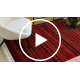 ORIENT 5132 tapijt bordeauxrood / zwart oosters, met franjes